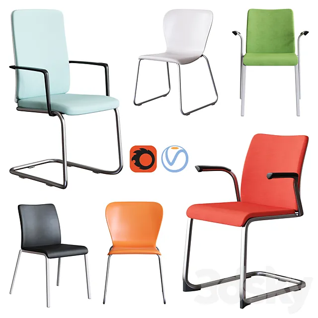 Chair and Armchair 3D Models – Steelcase-office Chair Westside;eastside;northside