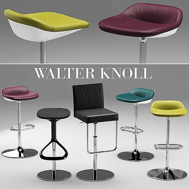 Chair and Armchair 3D Models – Stools walter knoll; Jason; Turtle; Lox