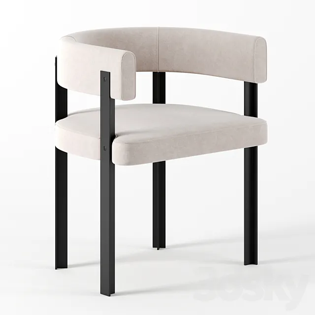 Chair and Armchair 3D Models – T Chair by Baxter