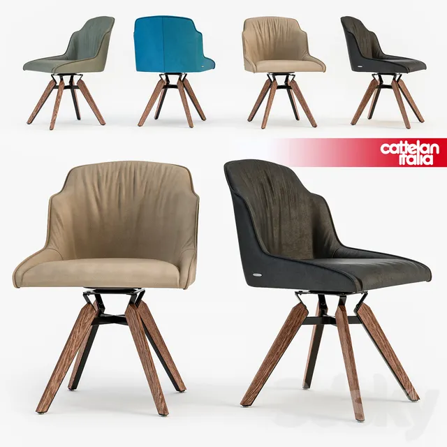 Chair and Armchair 3D Models – Tyler chair by Cattelan Italia (max 2011; 2014; obj)
