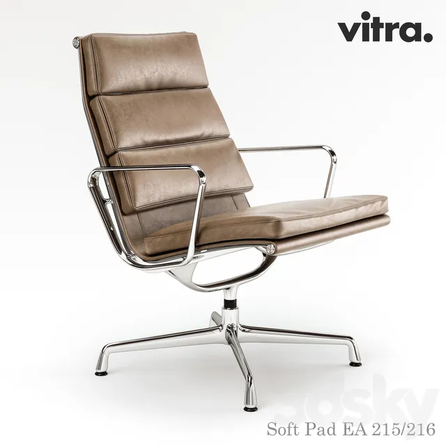 Chair and Armchair 3D Models – Vitra Soft Pad EA