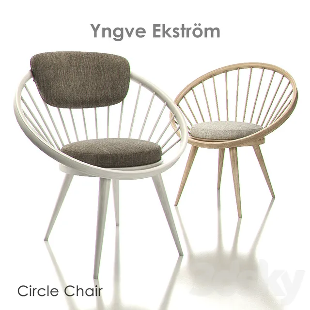 Chair and Armchair 3D Models – Yngve Ekstrom Circle Chair