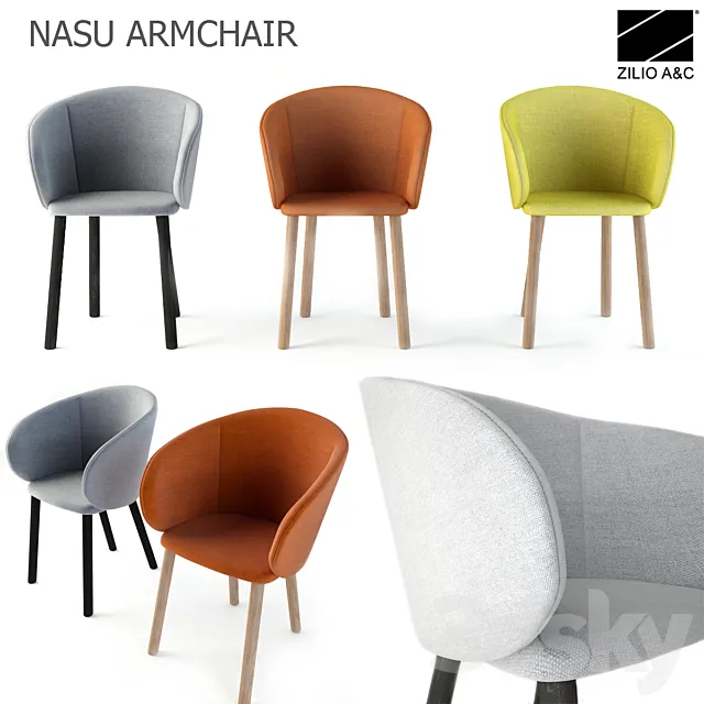 Chair and Armchair 3D Models – Zilio NASU ARMCHAIR