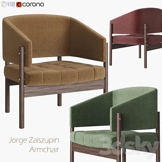 Jorge Zalszupin Seneior Lounge Chair 3DS Max - thumbnail 3