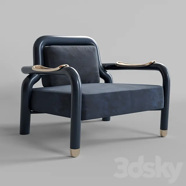 Armchair KAYAK 3DS Max - thumbnail 3