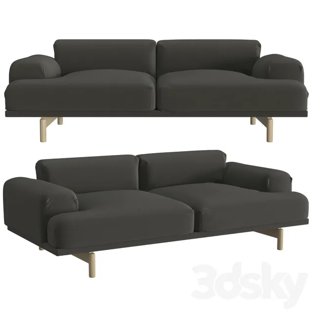 Compose Sofa 2 Seater 3DS Max - thumbnail 3