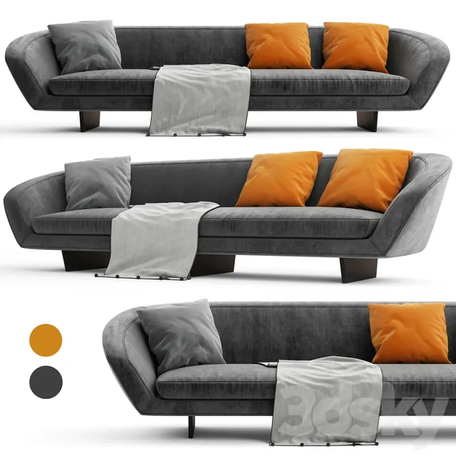 Reflex Angelo Segno lounge sofa 3DS Max - thumbnail 3