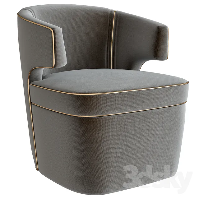 Cary Club Chair – Donghia 3DS Max - thumbnail 3
