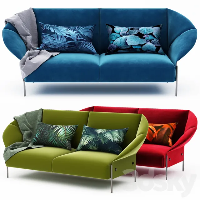 Modern sofa 3DS Max - thumbnail 3