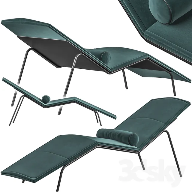 Chaise Lounge Armchair 3DS Max - thumbnail 3