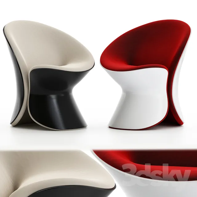 Futuristic furniture armchair 3DS Max - thumbnail 3