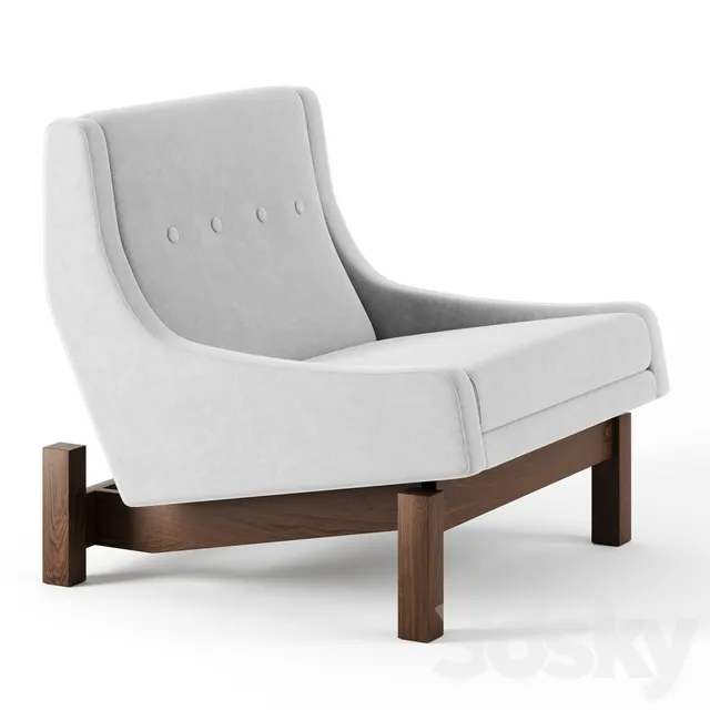 Paraty armchair 1963 by Lin Brasil 3DS Max - thumbnail 3