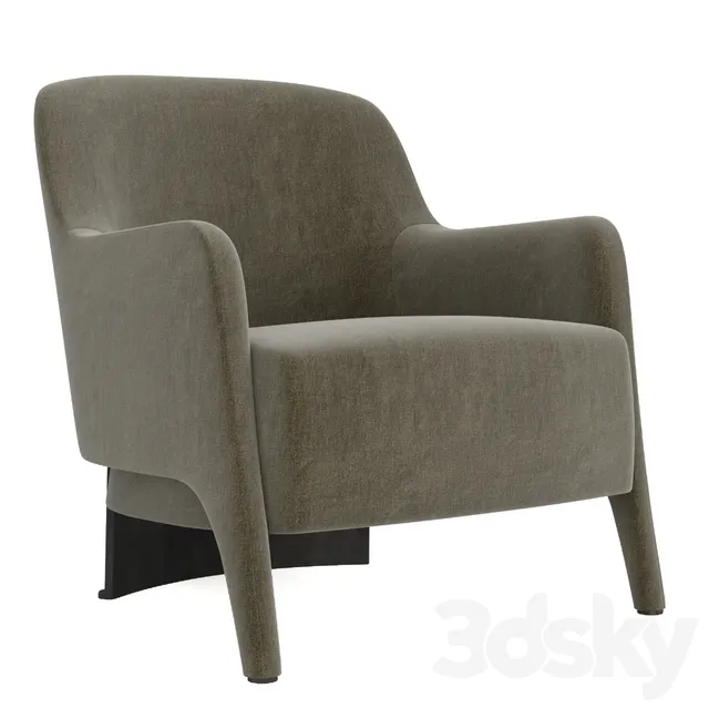 Rodolfo Dordoni Armchair 3DS Max - thumbnail 3