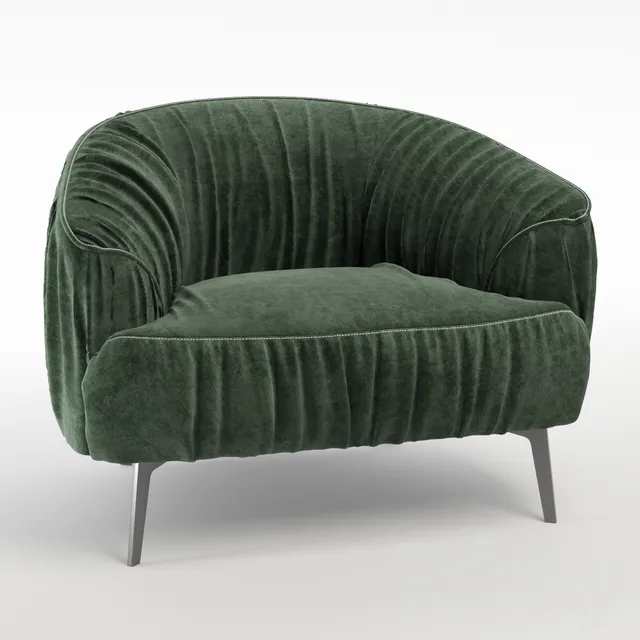 Borzalino sigmund armchair 3DS Max - thumbnail 3