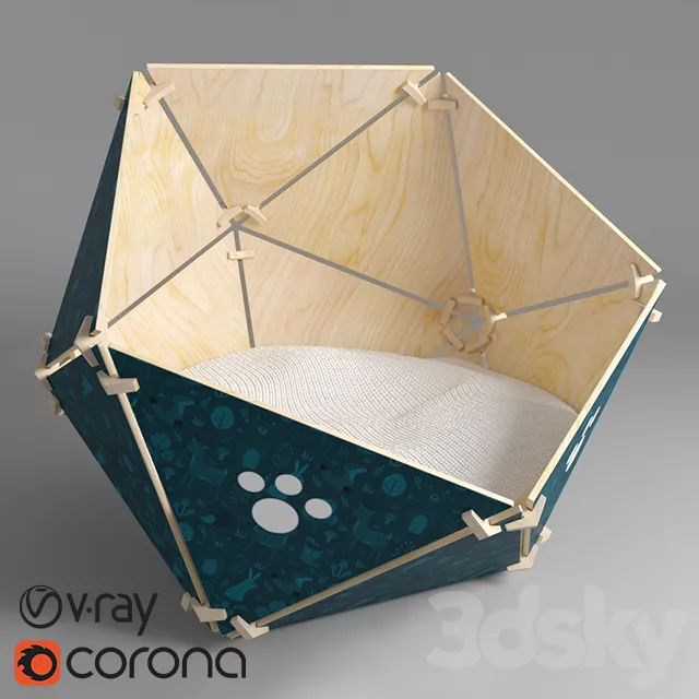 Geosphere pet bed 3DS Max - thumbnail 3