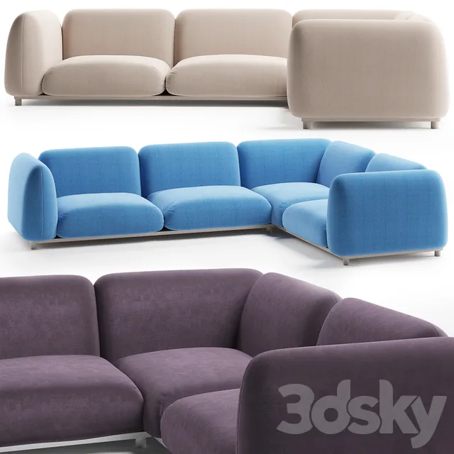 Paola Lenti MELLOW Sofa 3 fabric 3DS Max - thumbnail 3