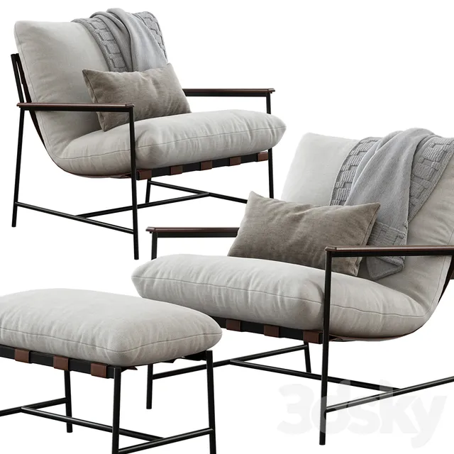 Vail lounge chair 3DS Max - thumbnail 3