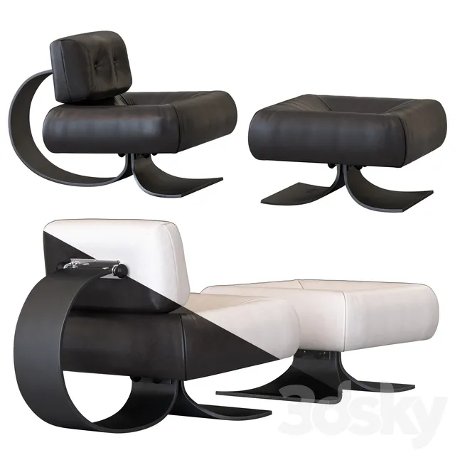 Alta lounge chair 3DS Max - thumbnail 3