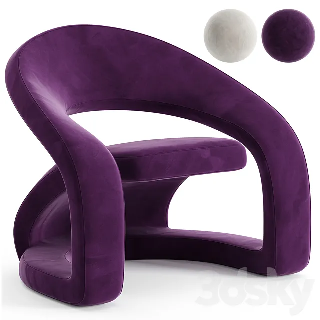 Jaymar Cantilevered Pop Art Chair 3DS Max - thumbnail 3