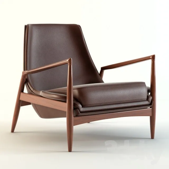 Ib Kofod Larsen Low Back Seal Chair OPE Möbler 3DS Max - thumbnail 3