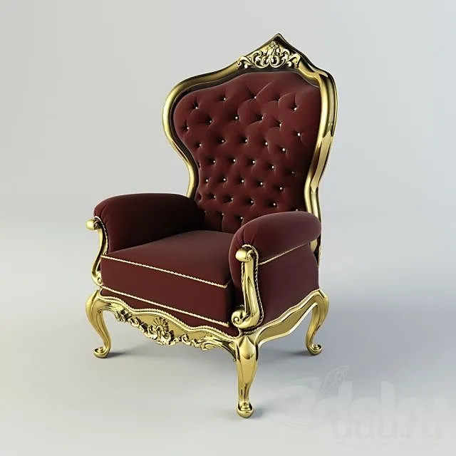 Victorian armchair 3DS Max - thumbnail 3