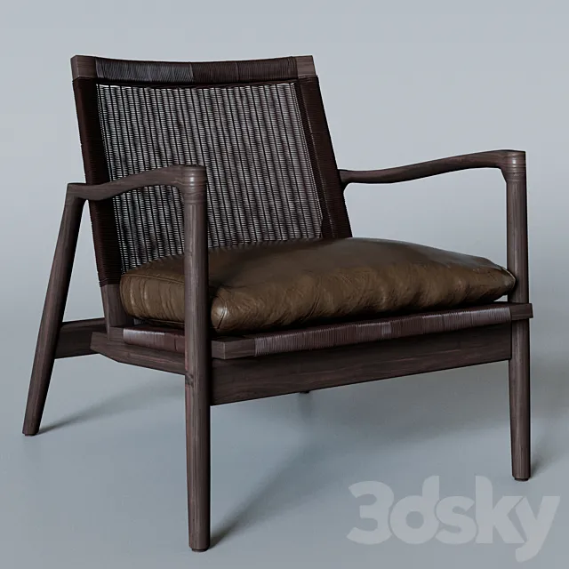 Sebago Chair by Crate and Barrel 3DS Max - thumbnail 3