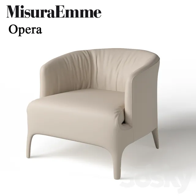 Armchair 3D Models – Armchair Misure Emme Opera (Max 2011; Corona)