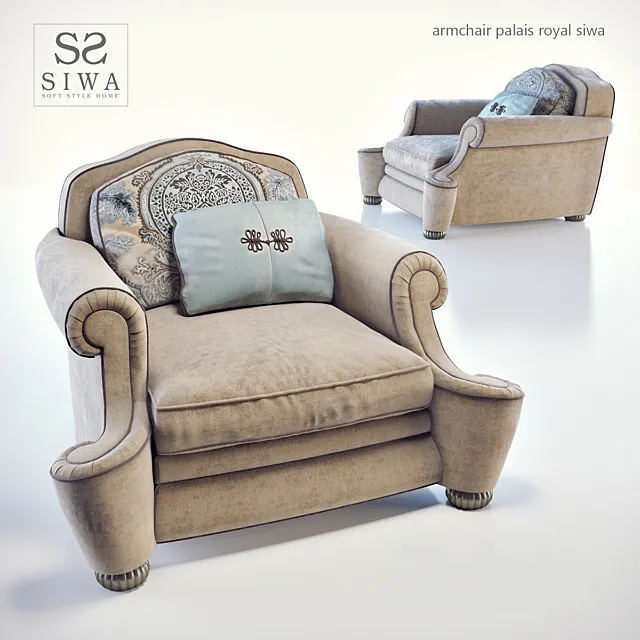 Armchair 3D Models – armchair palais royal siwa