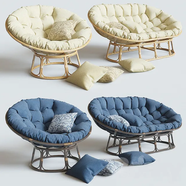 Armchair 3D Models – Armchair Papasan Sofa Mamasan