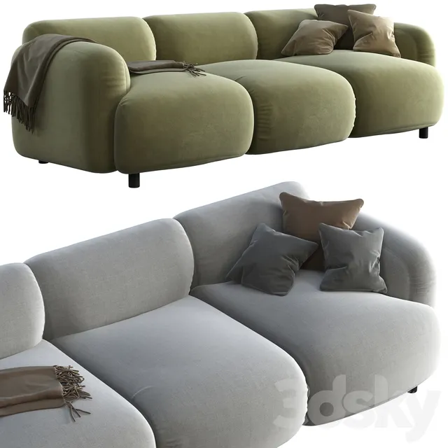 Wooddi swell sofa 3DS Max - thumbnail 3