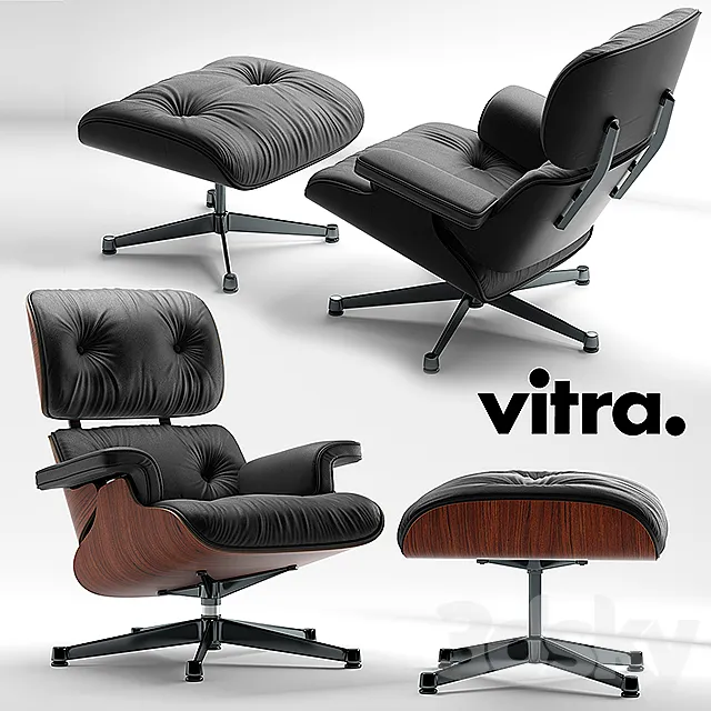Armchair 3D Models – Armchair Vitra Lounge Chair