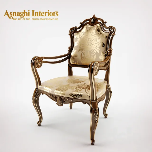 Armchair 3D Models – Asnaghi Robert Armchair
