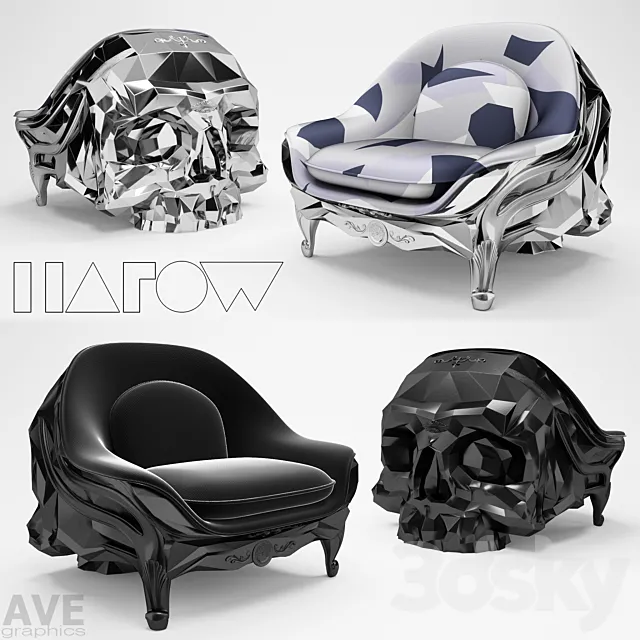 Armchair 3D Models – AVE Harow skull armchair