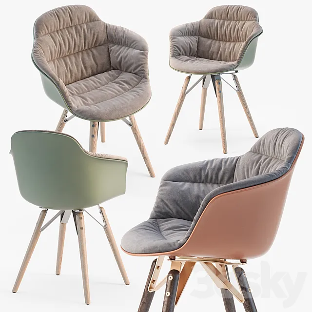 Armchair 3D Models – Bontempi Mood covered armchair