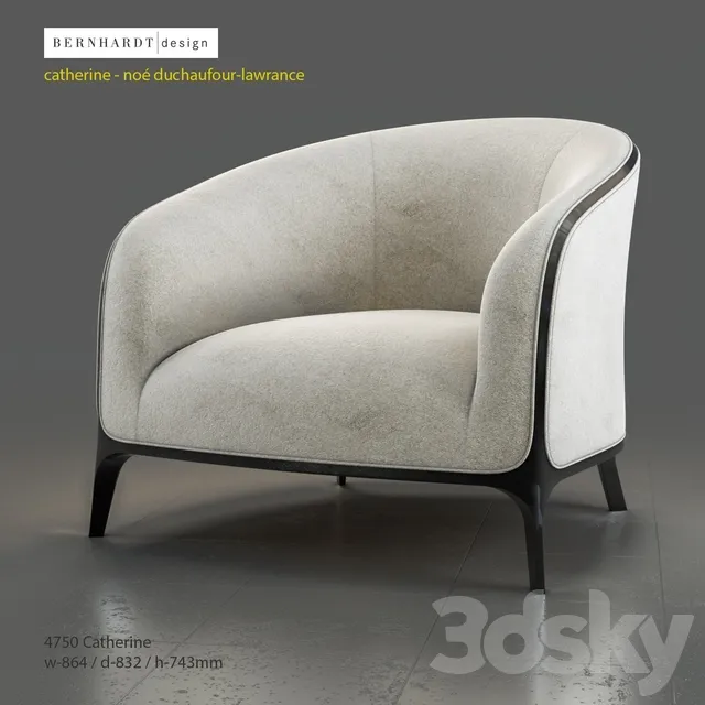 Armchair 3D Models – Catherine Lounge Chair By Bernhardt Design