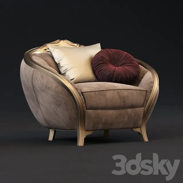 Armchair 3D Models – Goldconfort Paradise armchair