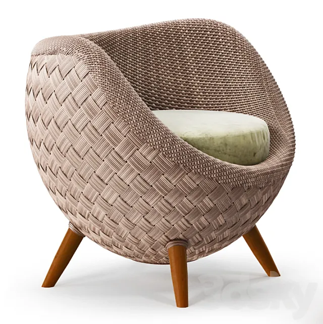 Armchair 3D Models – Kenneth Cobonpue Luna Armchair Egg