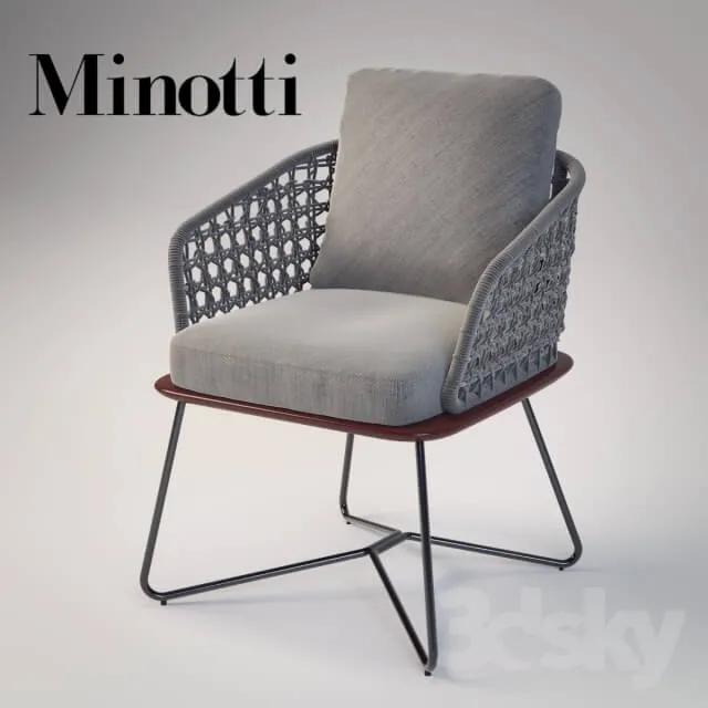 Armchair 3D Models – Minotti rivera little armchair