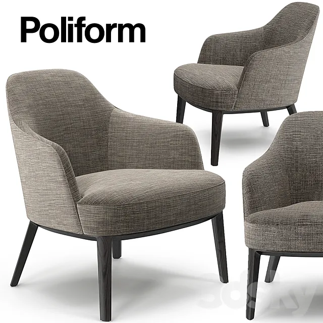 Armchair 3D Models – Poliform Jane armchair (max; obj)