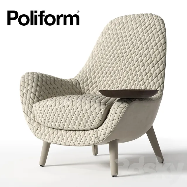 Armchair 3D Models – Poliform MAD KING
