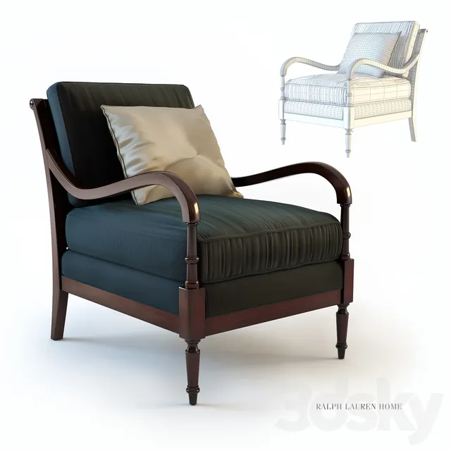 Armchair 3D Models – Ralph Lauren Elise Lounge Chair L403-03