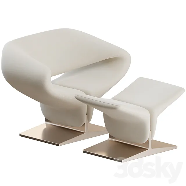 Armchair 3D Models – Ribbon Armchair by Artifort