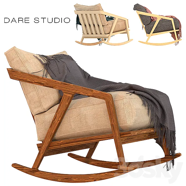 Armchair 3D Models – Rocking chair Dare Studio Katakana Rocking chair