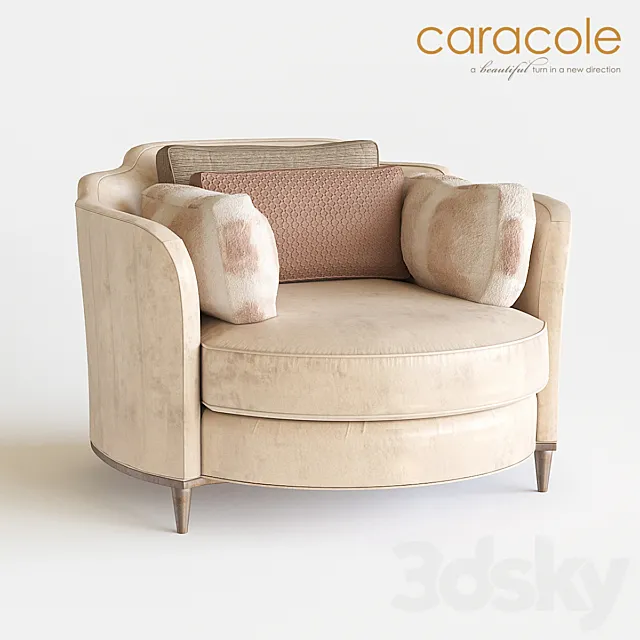 Armchair 3D Models – Round And Round Caracole