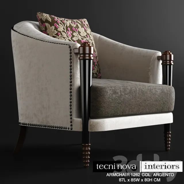 Armchair 3D Models – TECNINOVA-1262 ARMCHAIR COL. ARGENTO