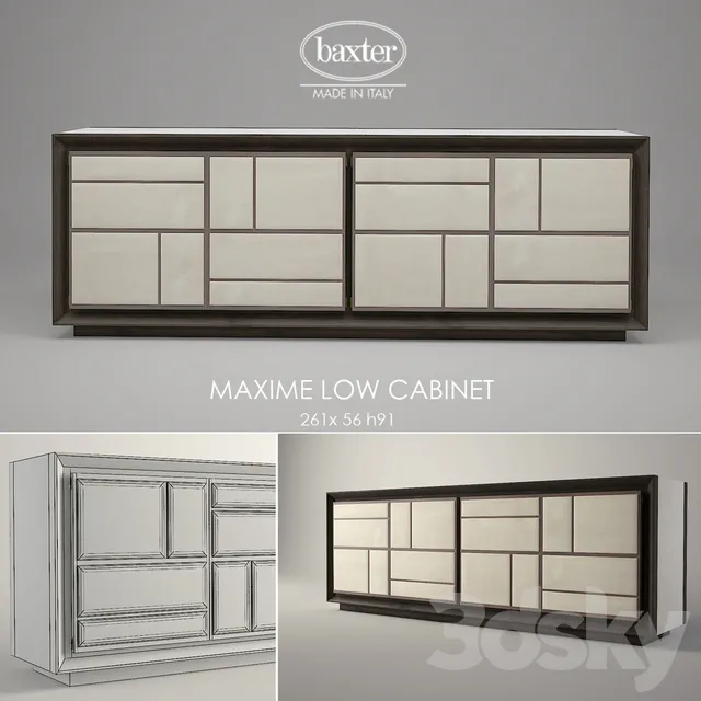 Baxter Maxime Low Cabinet 3DS Max - thumbnail 3