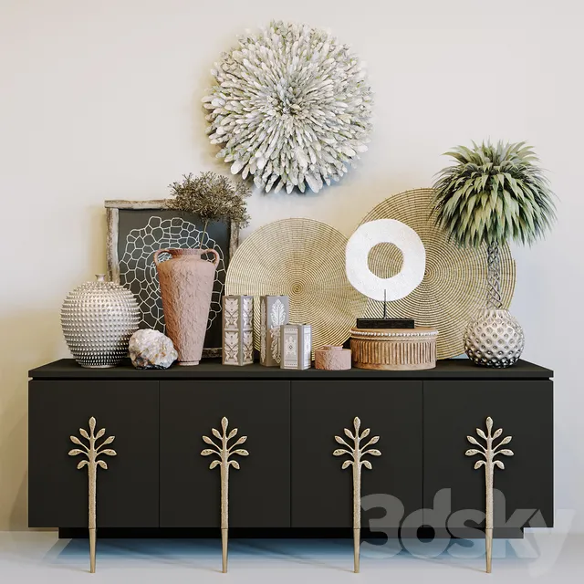 Sideboard – Chest of Drawers – Ambella Sapling cabinet ethnic decorative set