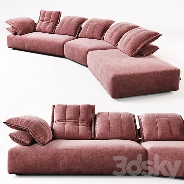 Modular sofa Flick Flack – Ditre Italia. 3DS Max - thumbnail 3