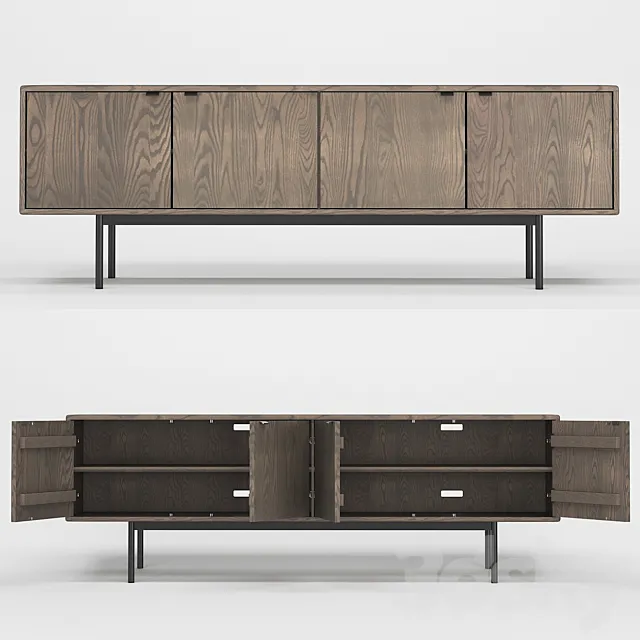 Sideboard – Chest of Drawers – Hensley Media Cabinets 05 3D Model