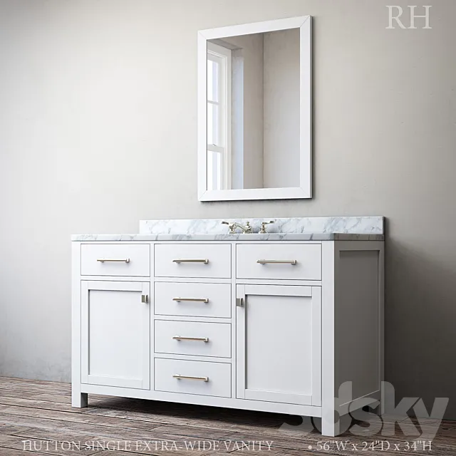 Sideboard – Chest of Drawers – Hutton single extra-Wide vanity